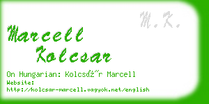 marcell kolcsar business card